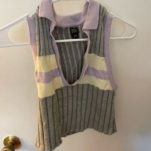 Urban Outfitters BDG Tennis Polo Style Cropped Knit Tank Top
